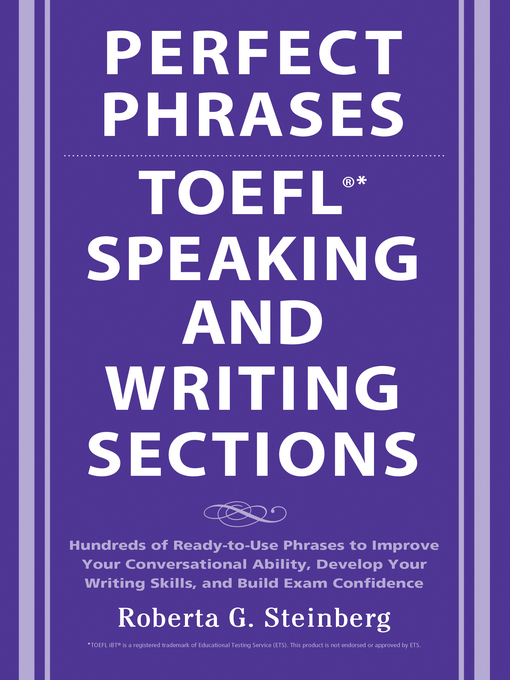 Cover of Perfect Phrases for the TOEFL Speaking and Writing Sections